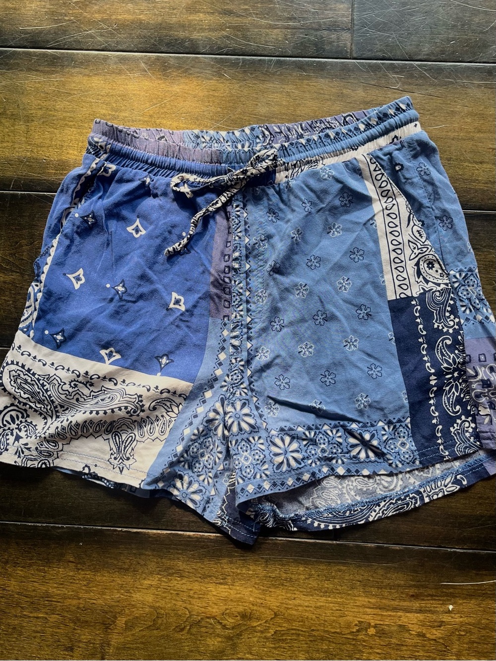 Urban Outfitters blue bandana shorts